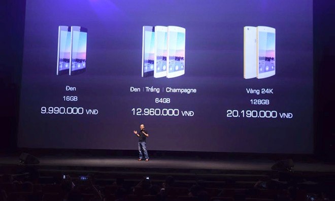 Giá Bphone mạ vàng đắt ngang iPhone 6 Plus Ba mức giá của Bphone.