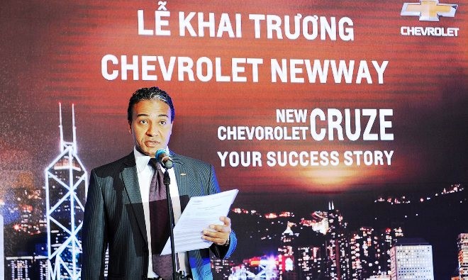 Chevrolet có thêm đại lý tại Hà Nội Ông Wail A. Farghaly, Tổng Giám đốc GM Việt Nam phát biểu tại lễ khai trương Chevrolet Newway