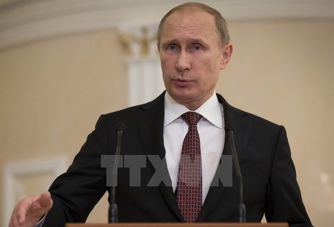 Bản tin 20H: Nga kêu gọi đoàn kết toàn thế giới chống khủng bố Tổng thống Nga Vladimir Putin. (Nguồn: AFP/TTXVN)