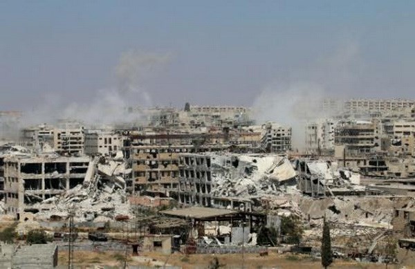 Bản tin 20H: Phiến quân tại Aleppo ra hàng quân đội Syria Khung cảnh đổ nát ở Aleppo. (Nguồn: AFP)