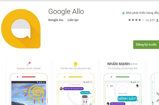 Google tung ứng dụng Allo cạnh tranh với Facebook Messenger Google tung ứng dụng Allo cạnh tranh với Facebook Messenger