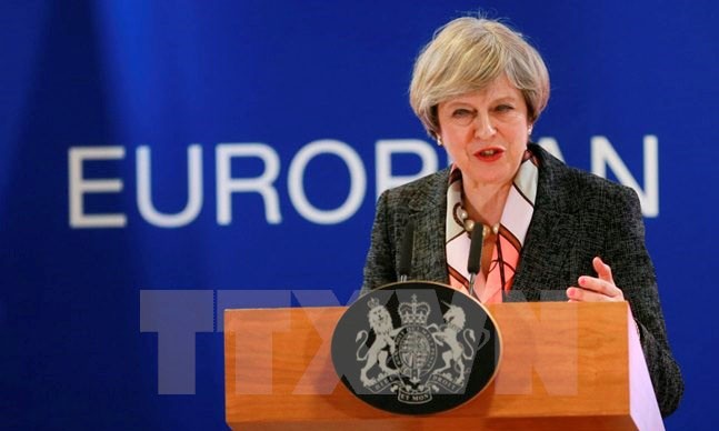 Bản tin 8H: Quốc hội Anh đã chính thức thông qua dự luật Brexit Thủ tướng Anh Theresa May. Nguồn: AFP/TTXVN.