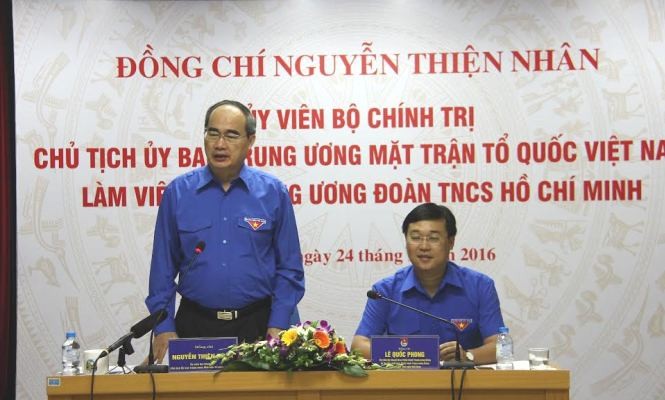Đoàn là kênh giám sát, phản biện và lắng nghe tiếng nói của dân Chủ tịch MTTQ Việt Nam Nguyễn Thiện Nhân.