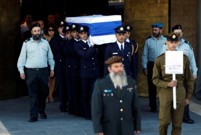 Chính khách thế giới tới Israel dự tang lễ Shimon Peres Lực lượng quân đội danh dự rước linh cữu ông Shimon Peres