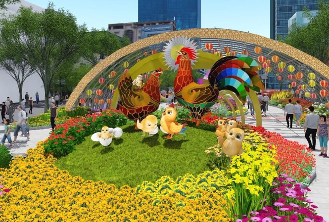 Chụp ảnh thực tế ảo tại đường hoa Nguyễn Huệ Cổng chào tại đường hoa Nguyễn Huệ năm nay cũng sẽ được lên ảnh ảo