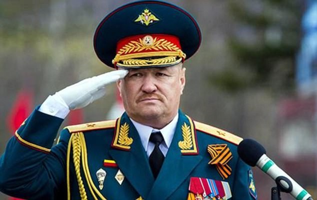 IS pháo kích bất ngờ, Trung tướng Nga tử trận tại Syria Trung tướng Nga Valery Asapov. Ảnh: Dailymail