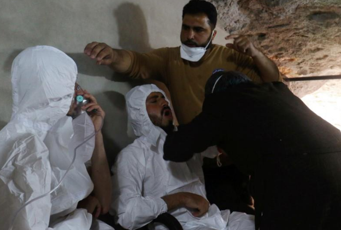 Vừa ra tuyên bố chung, Mỹ-Nga lại bế tắc về vấn đề Syria Vụ tấn công hóa học ở thị trấn Khan Sheikhoun từng gây chấn động lớn trên thế giới hồi tháng 4. Ảnh: Reuters