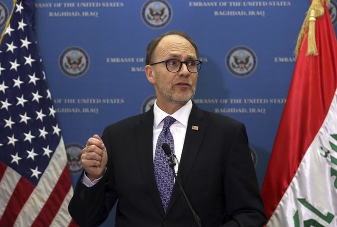 Đại sứ Mỹ: Washington muốn chống Iran thời hậu chiến Iraq Đại sứ Mỹ tại Iraq Douglas Silliman. Ảnh: AP
