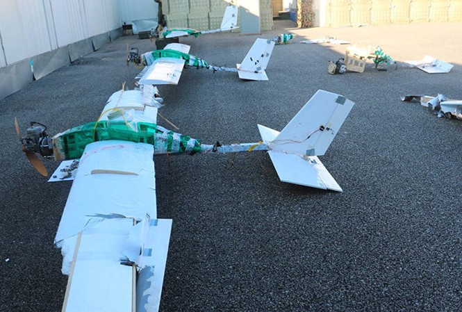 Chuyên gia tiết lộ ‘sự thật’ về vụ tấn công căn cứ Nga ở Syria Các máy bay không người lái được sử dụng trong vụ tấn công hai cơ sở quân sự của Nga ở Syria. Ảnh: Bộ Quốc phòng Nga