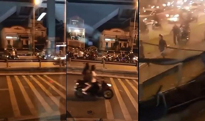 Bản tin 14H: Vác mã tấu truy sát nhau trên cầu Nhị Thiên Đường Hiện trường vụ hỗn chiến.