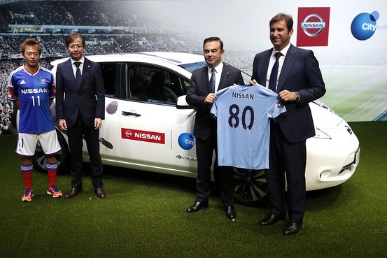 Kém miếng khó chịu, Man City bắt tay với Nissan Buổi ra mắt hợp tác giữa Man City và Nissan