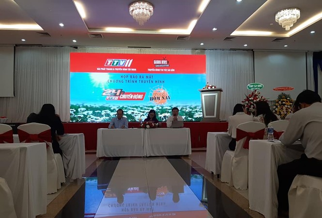 Đài truyền hình Tây Ninh ra mắt chương trình '24h chuyển động' Buổi họp báo ra mắt chương trình '24h chuyển động' của Đài Tây Ninh sáng nay. Ảnh: PV