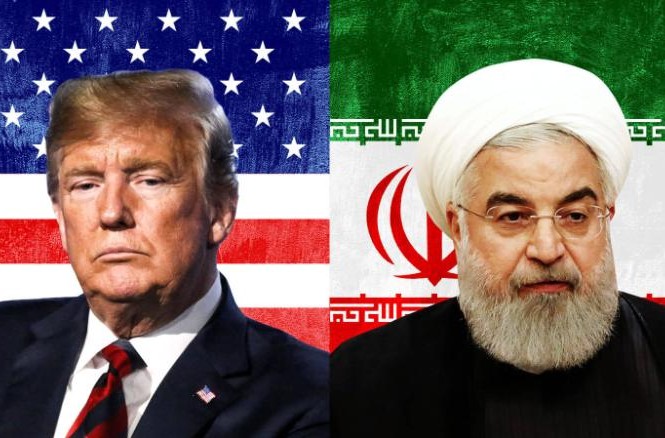 Mỹ bị nghi đang cố tạo cớ chiến tranh với Iran Tổng thống Mỹ Donald Trump và Tổng thống Iran Hassan Rouhani