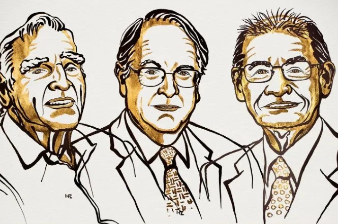 Giải Nobel hóa học vinh danh 3 người làm ra pin lithium Phác họa chân dung 3 nhà khoa học nhận giải Nobel Hóa học 2019. (Ảnh: Ủy ban giải thưởng)