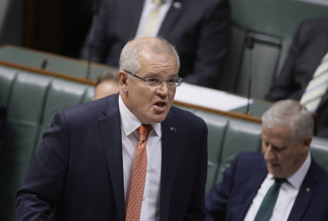 Lo ngại Trung Quốc, Úc lập đội đặc nhiệm chống gián điệp Thủ tướng Úc Scott Morrison phát biểu trước quốc hội Úc hôm 4/7. (Ảnh: AP)