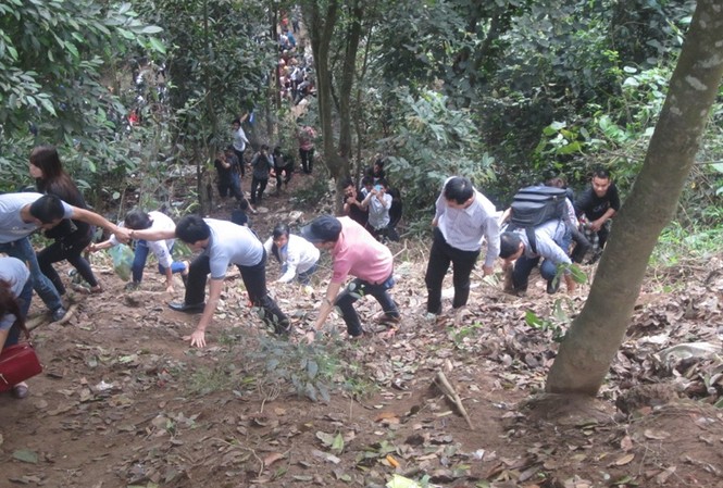 Leo dốc núi lên Đền Hùng dâng hương Leo dốc núi lên Đền Hùng dâng hương