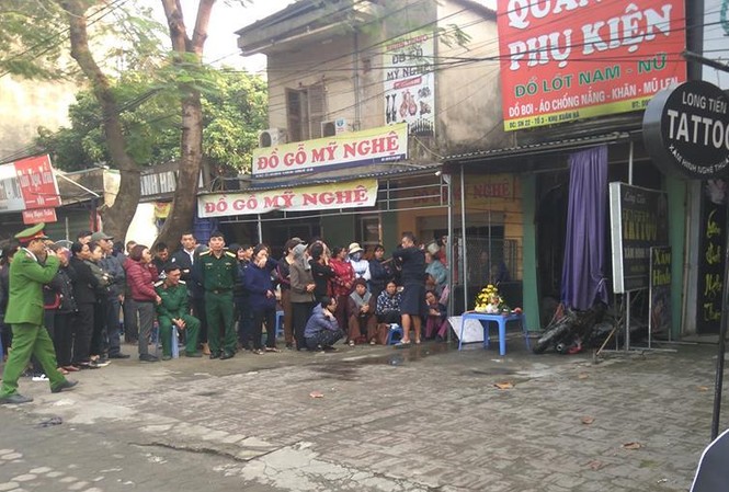 Người phụ nữ tử vong trong cửa hàng quần áo xảy ra hỏa hoạn Cửa hàng quần áo nơi xảy ra vụ việc.