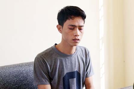 Đâm chết bạn nhậu vì mâu thuẫn trong bữa rượu Đối tượng Cảnh tại cơ quan điều tra. Ảnh: Công an Vĩnh Phúc.