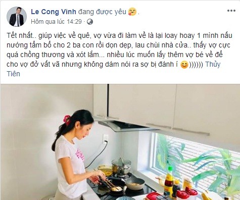 Lý do Công Vinh muốn cưới thêm vợ khiến fan phì cười Dòng trạng thái gây "bão" của Công Vinh.