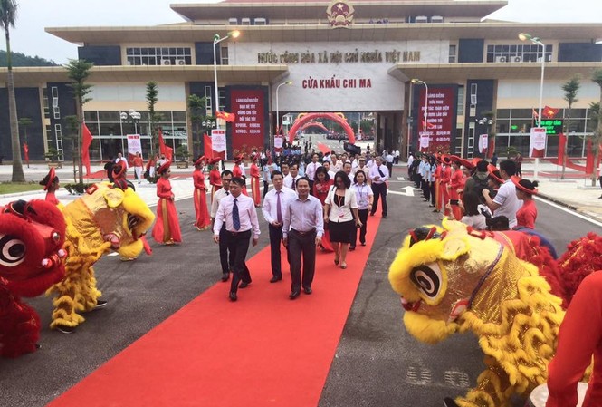 Chính thức mở cặp cửa khẩu Chi Ma - Ái Điểm Không khí tưng bừng của buổi lễ ảnh: Duy Chiến