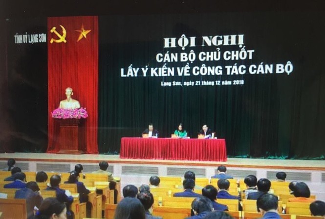Kiện toàn Ban Thường vụ Tỉnh ủy Lạng Sơn Hội nghị Tỉnh ủy Lạng Sơn làm công tác cán bộ *ảnh: K. Ly