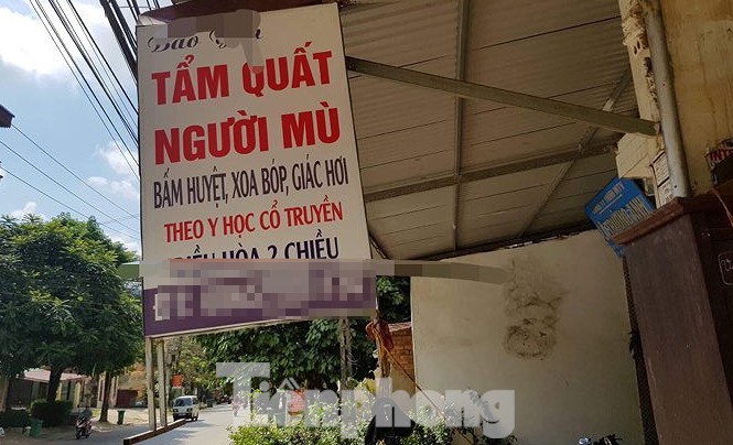 Cụ bà khiếm thị bị cướp tiền, hiếp dâm Cơ sở xoa bóp, bấm huyệt nơi bà H bị 2 đối tượng lạ mặt hãm hại .Ảnh: Duy Chiến