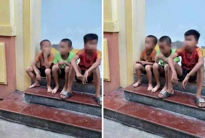 Ba anh em kiệt sức thoát khỏi xe ô tô của người đàn ông lạ Ba anh em Thảo thoát khỏi xe người đàn ông lạ.