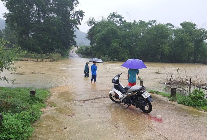 Mưa lớn nhấn chìm hoa màu, chia cắt giao thông ở Nghệ An Mưa lớn nhấn chìm hoa màu, chia cắt giao thông ở Nghệ An