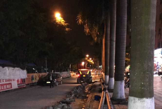 10.000 cư dân khu đô thị Đại Thanh tiếp tục sử dụng nguồn nước sông Đà Hiện trường sửa chữa, đào đường vào KĐT Đại Thanh