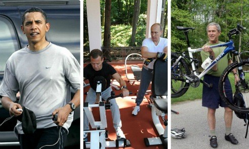 Các nguyên thủ quốc gia rèn luyện sức khỏe như thế nào Ông Obama rất yêu thích bóng rổ. Ảnh: Examiner.