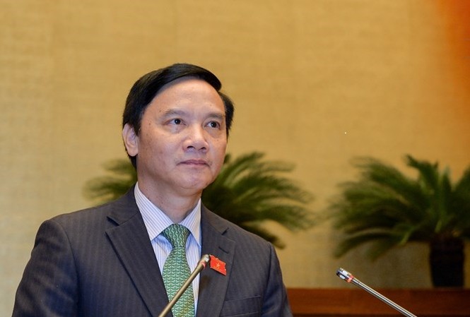 Đề nghị Chính phủ báo cáo việc xây dựng quy định xử lý cán bộ nghỉ hưu Chủ nhiệm Uỷ ban Pháp luật của Quốc hội Nguyễn Khắc Định. (ảnh Như Ý)