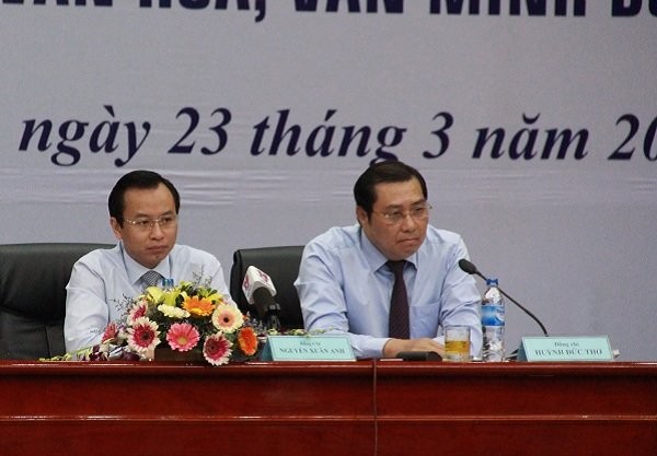 Cảnh cáo ông Huỳnh Đức Thơ, đề nghị kỷ luật ông Nguyễn Xuân Anh Ông Nguyễn Xuân Anh (trái) và ông Huỳnh Đức Thơ. Ảnh: Vietnamnet