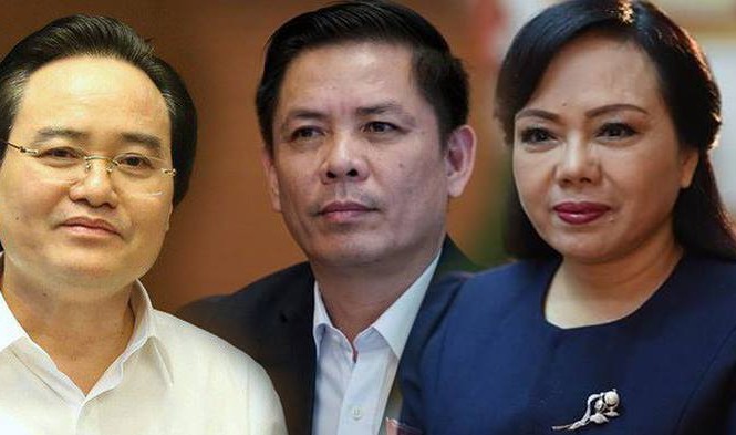 So sánh kết quả lấy phiếu tín nhiệm 2018 với 2 lần trước Các bộ trưởng thuộc diện lấy phiếu tín nhiệm lần này