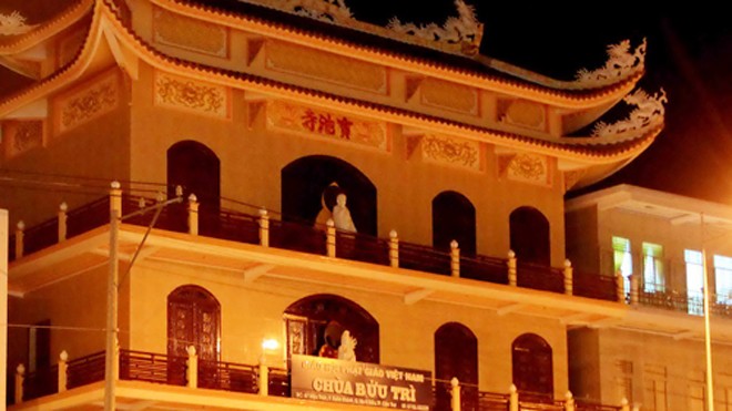 Nghi án vào chùa bắt cóc trẻ em Chùa Bửu Trì nằm cạnh đường Mậu Thân, TP Cần Thơ. Nơi đây được cho là đã xảy ra vụ bắt cóc trẻ em vào trưa 21/4. Ảnh: Quốc Triệu