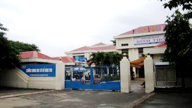 Tạm đình chỉ công tác thầy giáo nghi hiếp dâm học sinh Trường THCS Bình Thọ, nơi thầy giáo V công tác và “dính” nghi án hiếp dâm trẻ em