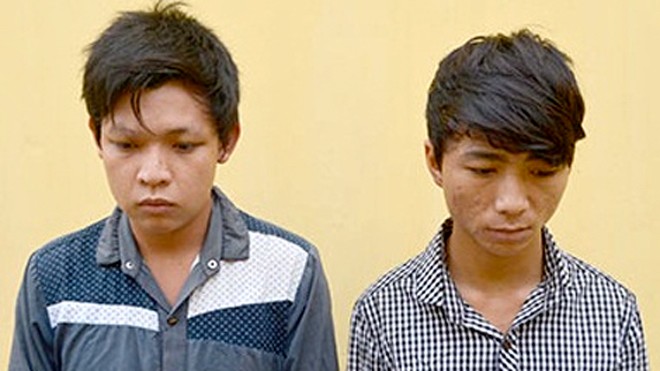 Bắt hai gã thuê ô tô đi cướp thùng tiền đám cưới Hai đối tượng Đoàn Tấn Việt và Lê Công Tuấn bị bắt