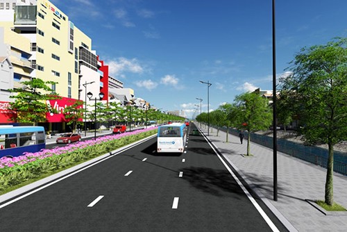 Hơn 2.000 tỷ đồng xây dựng trên 3,5 km đường ở Thủ đô Phối cảnh tuyến đường Tam Trinh