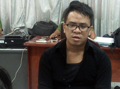 Kẻ đâm 4 người thương vong sau va chạm: Tuấn tại cơ quan điều tra, Ảnh: Quốc Thắng