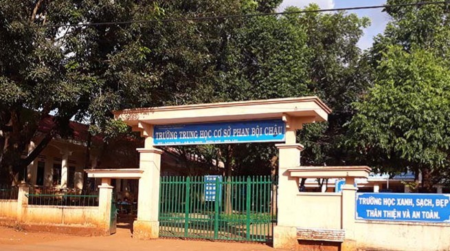 Tạm giữ một thầy giáo nghi giở trò đồi bại với học sinh lớp 8 Trường THCS Phan Bội Châu nơi ông Đ. công tác