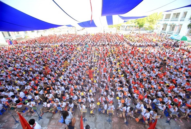 Trường đông học sinh nhất Hà Nội quyết định học 1 buổi/ngày năm học 2018 - 2019, trường Tiểu học Chu Văn An có hơn 1.100 học sinh vào lớp 1