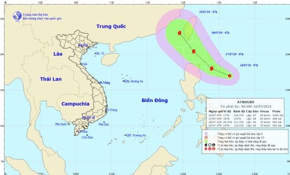 Xuất hiện áp thấp nhiệt đới gần Biển Đông, khả năng mạnh lên thành bão Dự báo đường đi của áp thấp nhiệt đới.