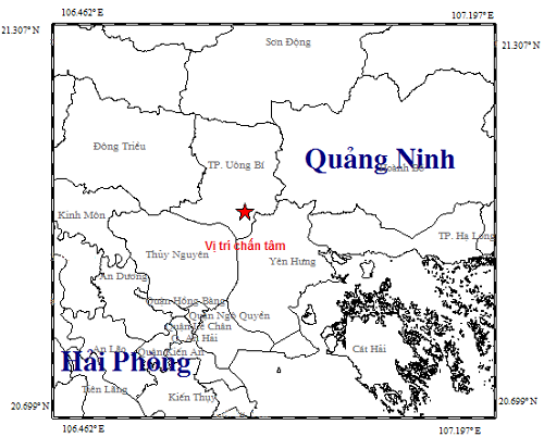 Động đất 3,2 độ richter tại thành phố Uông Bí Động đất 3,2 độ richter tại thành phố Uông Bí