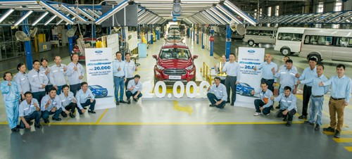 Ford EcoSport thứ 20.000 được xuất xưởng, Ford tiếp tục nội địa hóa Ford Việt Nam xuất xưởng chiếc xe Ford EcoSport thứ 20.000 tại nhà máy Ford Hải Dương