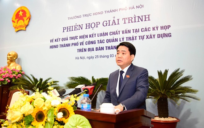 Chủ tịch Hà Nội: Có cán bộ tiếp tay, hợp thức vi phạm đất nông nghiệp Chủ tịch UBND thành phố Hà Nội Nguyễn Đức Chung