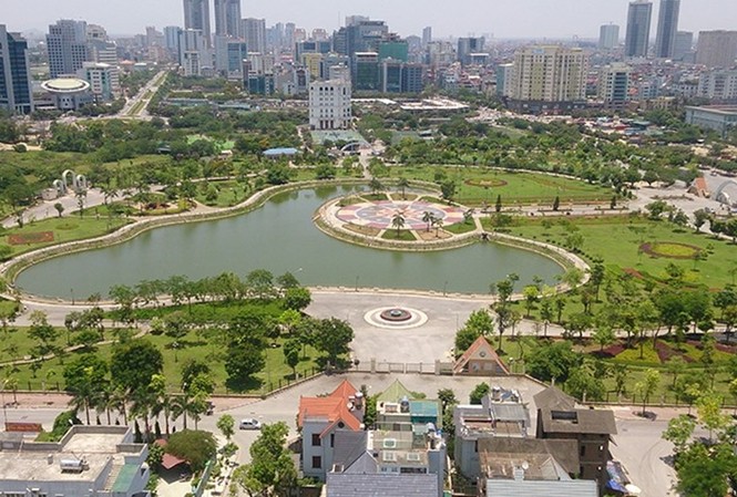 Chủ tịch Hà Nội: Xây bãi xe ngầm không làm mất công viên Cầu Giấy Công viên Cầu Giấy