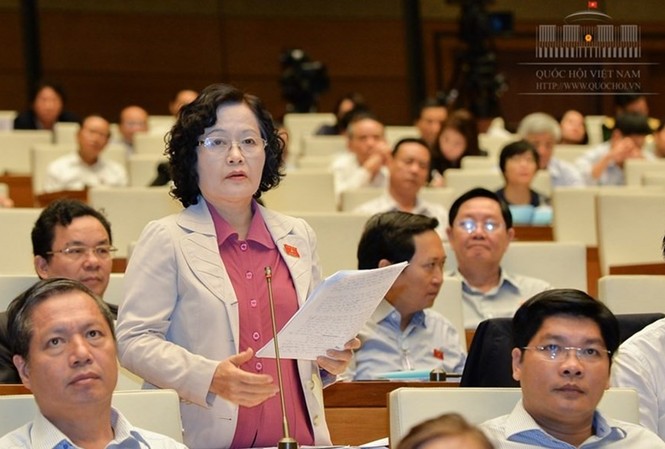 Có lợi ích nhóm phía sau công ty Nhật Cường hay không? ĐBQH Trần Thị Quốc Khánh. Ảnh: QH
