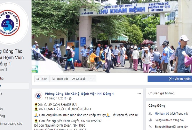 Phát hiện Facebook giả mạo phòng công tác xã hội bệnh viện để xin tiền Phát hiện Facebook giả mạo phòng công tác xã hội bệnh viện để xin tiền