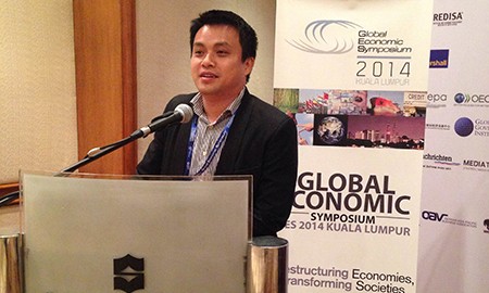 Đại diện Việt Nam giới thiệu giáo dục số tại Hội nghị kinh tế toàn cầu 2014 Tiến sĩ Phạm Minh Tuấn - Chủ tịch HĐQT Tổ hợp Công nghệ Giáo dục TOPICA chia sẻ tại GES 2014