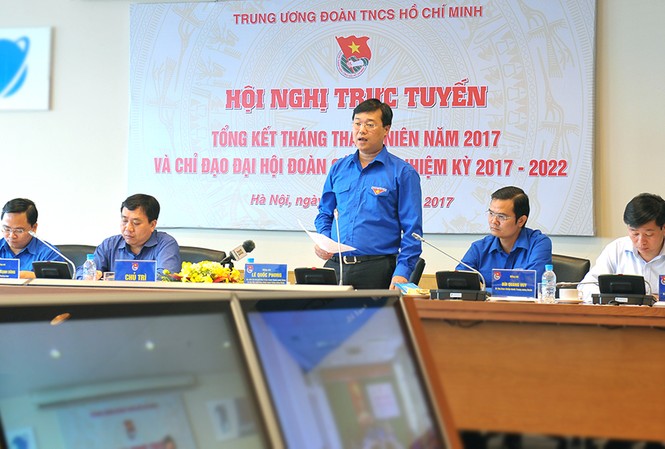 Chủ động xây dựng phong trào cụ thể hoá nghị quyết đại hội Đoàn Bí thư thứ nhất T.Ư Đoàn Lê Quốc Phong phát biểu tổng kết hội nghị