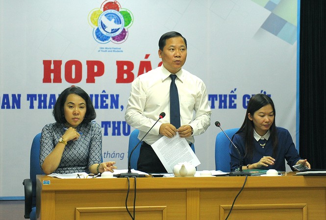 116 đại biểu Việt Nam tham dự Liên hoan thanh niên, sinh viên thế giới 19 Bí thư T.Ư Đoàn, Chủ tịch T.Ư Hội LHTN Việt Nam Nguyễn Phi Long chia sẻ tại buổi họp báo